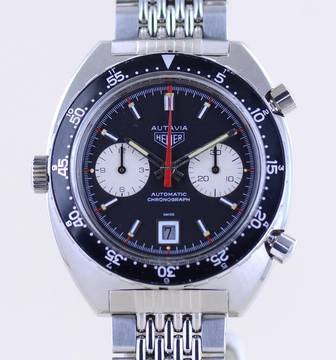  Heuer Autavia Chronograph Vintage Automatic Cal 12 Pre Viceroy rar 