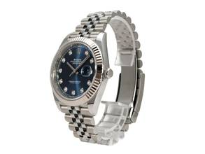 Thumbnail von Rolex Datejust 41 Edelstahl Weißgold 126334 Blau Diamant Jubile-Band