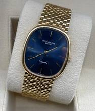 Thumbnail von Patek Philippe Ellipse d'Or Golden Grand Ellipse Dor (Quartz) Watch only Blue Dial