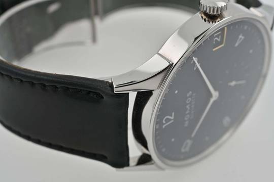  NOMOS Minimatik 39 Datum Blau 1252 Blue Manual Wind 