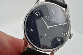 Thumbnail von NOMOS Minimatik 39 Datum Blau 1252 Blue Manual Wind