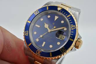 Thumbnail von Rolex Submariner Date Stahl 18k Gold 16613 Purple Vintage E-Series
