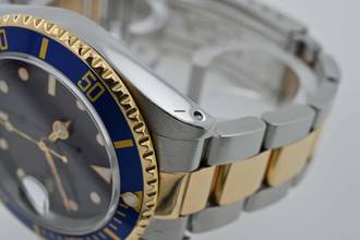 Thumbnail von Rolex Submariner Date Stahl 18k Gold 16613 Purple Vintage E-Series