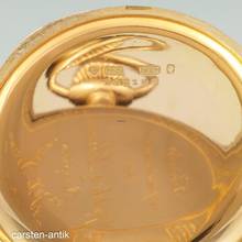 Thumbnail von Patek Philippe 56mm 135g. 18k gold Chronometro Gondolo with original box pocket watch. 1915 Rare: double signature on dial beautiful case