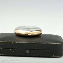 Thumbnail von Patek Philippe 56mm 135g. 18k gold Chronometro Gondolo with original box pocket watch. 1915 Rare: double signature on dial beautiful case