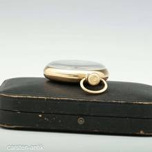Thumbnail von Patek Philippe 56mm 135g. 18k gold Chronometro Gondolo with original box pocket watch. 1915 Rare: double signature on dial beautiful case