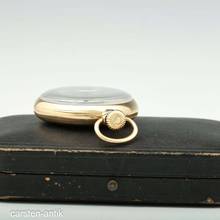 Thumbnail von Patek Philippe 56mm 135g. 18k gold Chronometro Gondolo with original box pocket watch. 1915 Rare: double signature on dial beautiful case