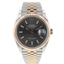  Rolex Datejust 36 Steel/Everose Slate Grey Dial 