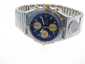 Thumbnail von Breitling Chronomat Stahl Gold mit UTC und Stahl Goldband absolute Rarität Seltene Ausführung im Top Zustand
