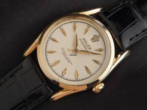 Thumbnail von Rolex Oyster Perpetual 34 Bombay Ref.6593 Bj.1959 original Box sehr gut Vintage Oyster Perpetual Bombay 14kt Gelbgold