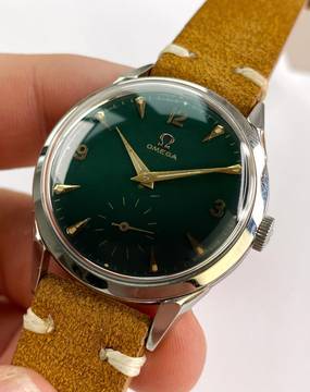  Omega Classic Vintage Custom Green Dial Serviced 35mm 2605 2605 
