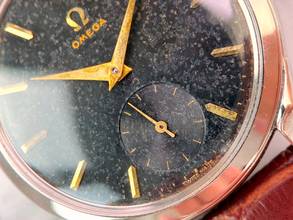 Thumbnail von Omega Classic Serviced Vintage Handwinding Black Tropical Dial 2605 2605
