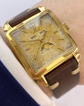  Omega Seamaster Cosmic Serviced Cosmic Triple Date Vintage Moonphase Mondphase Solid Gold Vollgold ref 3944 3944 