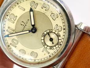 Thumbnail von Omega Serviced Small Scarab Steel Art Deco Cal. 26.5 SOB two-tone dial