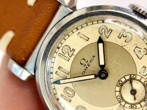 Thumbnail von Omega Serviced Small Scarab Steel Art Deco Cal. 26.5 SOB two-tone dial