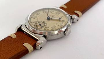 Thumbnail von Omega Serviced Small Scarab Steel Art Deco Cal. 26.5 SOB two-tone dial