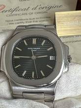 Thumbnail von Patek Philippe Nautilus 3800/1a Nautilus Blue-Steel B + P Full Set From First Owner-Unpolished Sept. 1995 Full-Set-First Owner-German Watch! All parts are original!