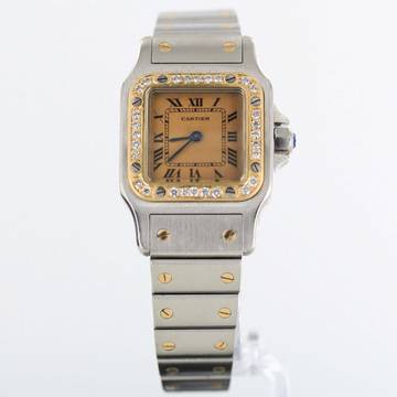  Cartier Santos REF.1057930//DIAMONDS//STEEL/GOLD//#KS 
