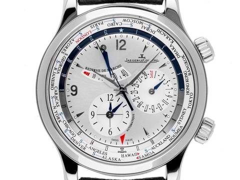  Jaeger-LeCoultre Master World Geographic Control Geographic World Timer Ref.146.8.32.S Bj.2008 Full Set original Vintage Unpoliert Master Control Geographic World Timer Faltschließe 