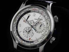 Thumbnail von Jaeger-LeCoultre Master World Geographic Control Geographic World Timer Ref.146.8.32.S Bj.2008 Full Set original Vintage Unpoliert Master Control Geographic World Timer Faltschließe