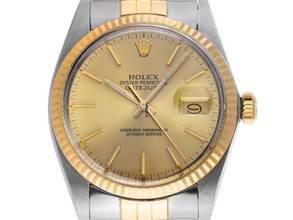 Rolex Datejust 36 Ref.16013 Year 1988 Full Set original Vintage Unpolished Datejust Steel 18kt Yellow Gold open 6/9