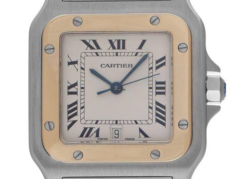  Cartier Santos Galbée GM Großes Modell Ref.1566 1998 Full Set sehr gut Vintage Santos Galbee GM großes Modell 