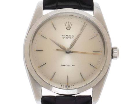  Rolex Oyster Precision Ref.6424 1964 original Box sehr gut Vintage Oyster Precision Stahl Krokoleder 
