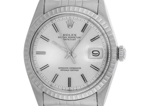  Rolex Datejust 36 Ref.1603 Bj.1975 Box&Beschreibung sehr gut Vintage Datejust Stahl open 6/9 