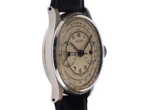 Thumbnail von Jaeger-LeCoultre Classic Chronograph Ref.22320 Bj.1940 original unpoliert Vintage Chronograph
