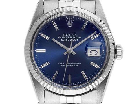  Rolex Datejust 36 Ref.16014 Bj.1979 Box&Beschreibung sehr gut Vintage Datejust Stahl 18kt Weißgold open 6/9 