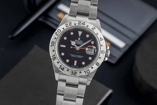 Rolex Explorer II Black Dial Edelstahl Automatik Herrenuhr Ref. 16570 D-Serie 