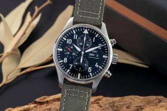 Thumbnail von IWC Fliegeruhr Chronograph Pilot´s Day-Date Chronograph Automatik Herrenuhr IW377709 B&P 2017