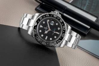Thumbnail von Rolex GMT-Master II Edelstahl Automatik Herrenuhr Ref. 116710LN B&P 2008 LC100