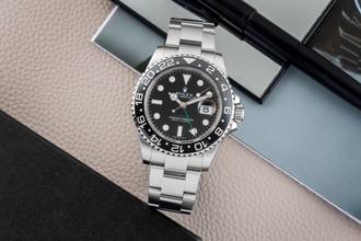  Rolex GMT-Master II Edelstahl Automatik Herrenuhr Ref. 116710LN B&P 2008 LC100 