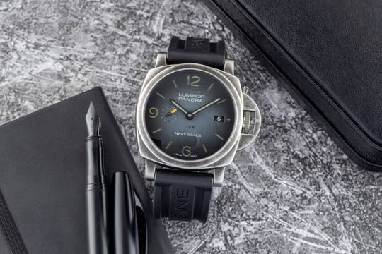  Panerai Luminor Marina Automatic Navy Seals Stahl Automatik Ref. PAM01412 B&P 2023 