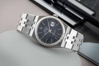 Thumbnail von Rolex Datejust Oysterquartz Dark Blue Dial Stahl / Weissgold Quarz Herrenuhr Ref. 17014A
