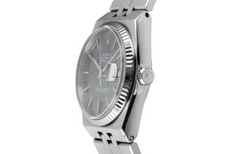 Thumbnail von Rolex Datejust Oysterquartz Dark Blue Dial Stahl / Weissgold Quarz Herrenuhr Ref. 17014A