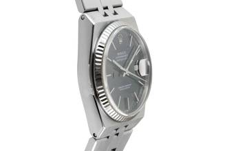 Thumbnail von Rolex Datejust Oysterquartz Dark Blue Dial Stahl / Weissgold Quarz Herrenuhr Ref. 17014A