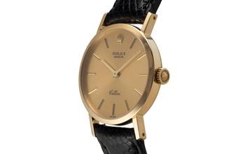 Thumbnail von Rolex Cellini 18k (0,750) Gold Handaufzug Damenuhr Ref. 4109/8 Papiere