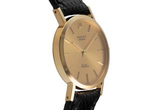 Thumbnail von Rolex Cellini 18k (0,750) Gold Handaufzug Damenuhr Ref. 4109/8 Papiere