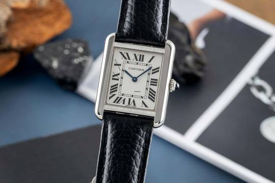  Cartier Tank Solo Edelstahl Quarz Unisex Ref. WSTA0030 Papiere 