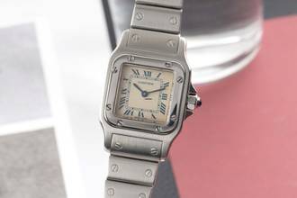 Thumbnail von Cartier Santos Galbée Stahl Quarz Damenuhr Ref. W20017D6 Klassiker