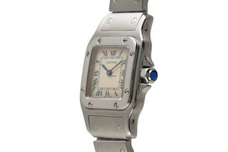 Thumbnail von Cartier Santos Galbée Stahl Quarz Damenuhr Ref. W20017D6 Klassiker