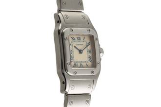 Thumbnail von Cartier Santos Galbée Stahl Quarz Damenuhr Ref. W20017D6 Klassiker