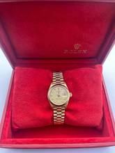 Thumbnail von Rolex Lady-Datejust 26 Yellowgold 18Kt. champagne Diamond Dial With box+papers President bracelet nice condition