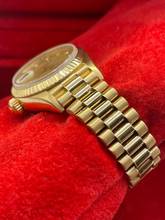 Thumbnail von Rolex Lady-Datejust 26 Yellowgold 18Kt. champagne Diamond Dial With box+papers President bracelet nice condition