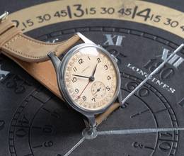 Thumbnail von Longines SUPER RARE OVERSIZED 37MM POINTER DATE FROM 1946 VINTAGE