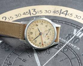 Thumbnail von Longines SUPER RARE OVERSIZED 37MM POINTER DATE FROM 1946 VINTAGE