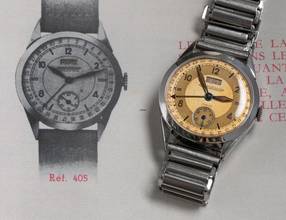Thumbnail von Jaeger-LeCoultre Classic STUNNING RARE DUO DATE FROM THE END 30'S FOR TURLER VINTAGE