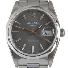 Thumbnail von Rolex Oyster Perpetual Date 15200 dark grey dial Full Set TOP Condition